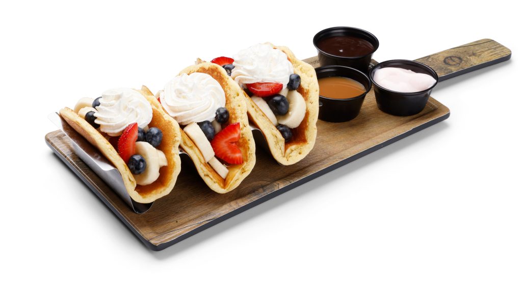 Scramblers' Fruit Pancake Sampler breakfast appetizer