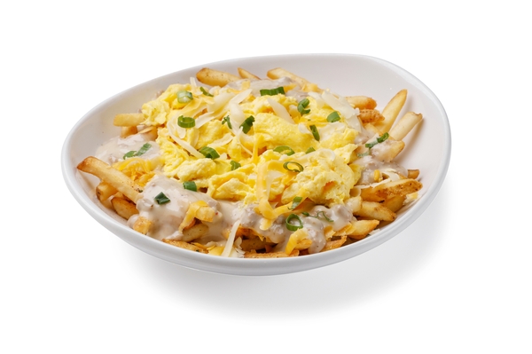Scramblers' Loaded Breakfast Fries breakfast appetizer.